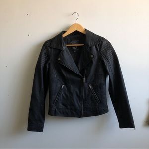 EUC Faux Leather Biker Jacket